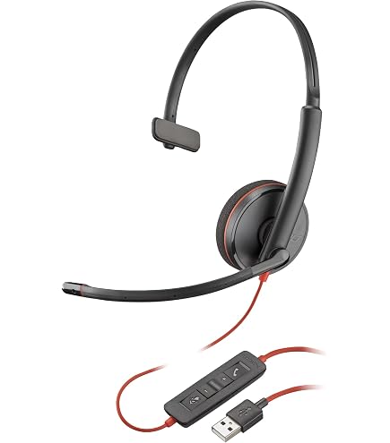 Headset Bluetooth Poly Voyager 4320 UC estéreo USB-A + adaptador
