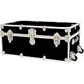 Rhino Classic Camp &amp; College Trunk with Wheels, Footlocker, Dorm Storage | 30"L x 17"W x 13"H, 1500+ lb Capacity, Baltic Birch Plywood, Nickel Plated Steel, Lockable, College Dorm, Summer Camp