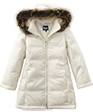 Hiheart Girls Faux Fur Hooded Down Puffer Jacket Winter Thick Coat