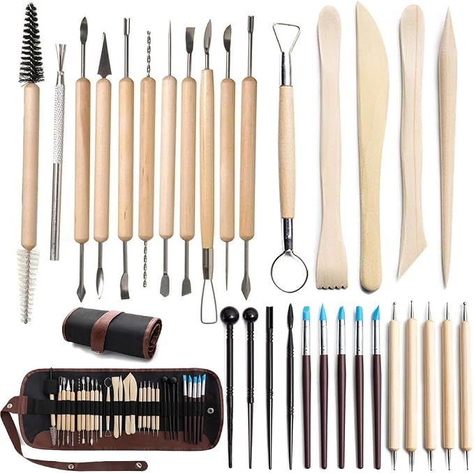 Kit De 19 Outils De Sculpture Pour Argile Et Poterie - Marque Swpeet, Neuf
