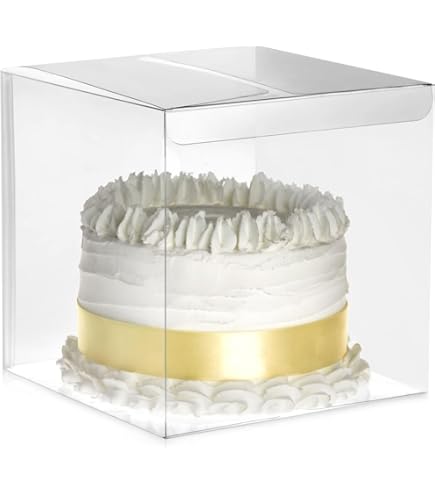 FarBoat 6 Cajas De Regalo De Plástico Transparente Portátil Para Dulces, Cupcakes, Recuerdos De Fiesta, Regalos De Cumpleaños, Embalaje De 5.5 X 2.9 X 5.5 Pulgadas (escritura Roja