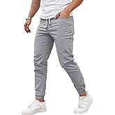 GINGTTO Mens Slim Fit Joggers Pants Elastic Waist Stretch Drawstring Tapered Leg