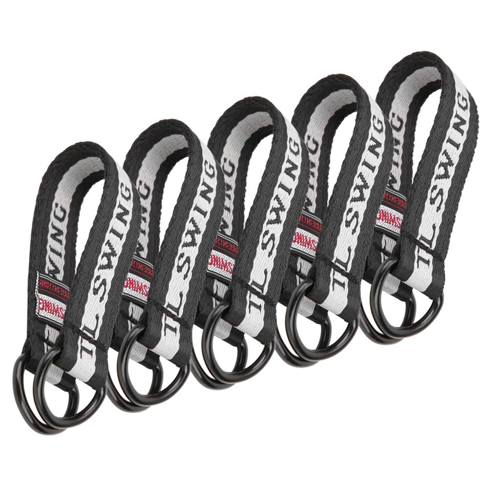 Keenso Swing Connecting Belt, 5pcs 24cm Polyester Straps, Essential Swing Accessories for Indoor Outdoor Recreational Sports