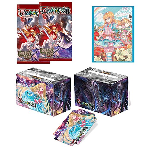 Force of Will TCG Bundle: Alice Blazer Deck Box, Alice Deck Protectors / Card Sleeves & 2 Legacy Lost Booster Packs