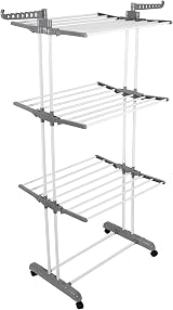Rainberg 4-Tier Extra Large Clothes Drying Rack with Wheels view 8