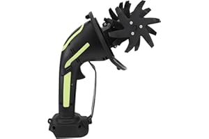 Yunseity Garden Tiller, Battery Powered Electric Mini Tiller Handheld Cordless Cultivator, Ergonomic Handle with Non Slip Gri