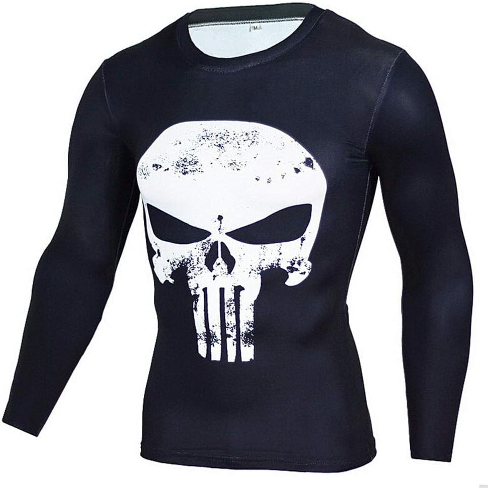 HOOLAZA Avengers Super Heroes Men Long Sleeve Compression T-Shirt Fitness Tops