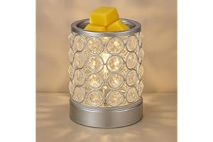 Leyoue Electric Crystal Wax Melt Warmer - Bulb Heating, Elegant Crystal Design, Quickly Melts Wax Blocks, Releases Long-Lasting Fragrance, Perfect Candle Wax Burner and Wax Warmer for Home Decor
