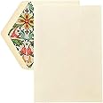 Crane & Co. Red Florentine Half Sheet (CH1301), Ecruwhite