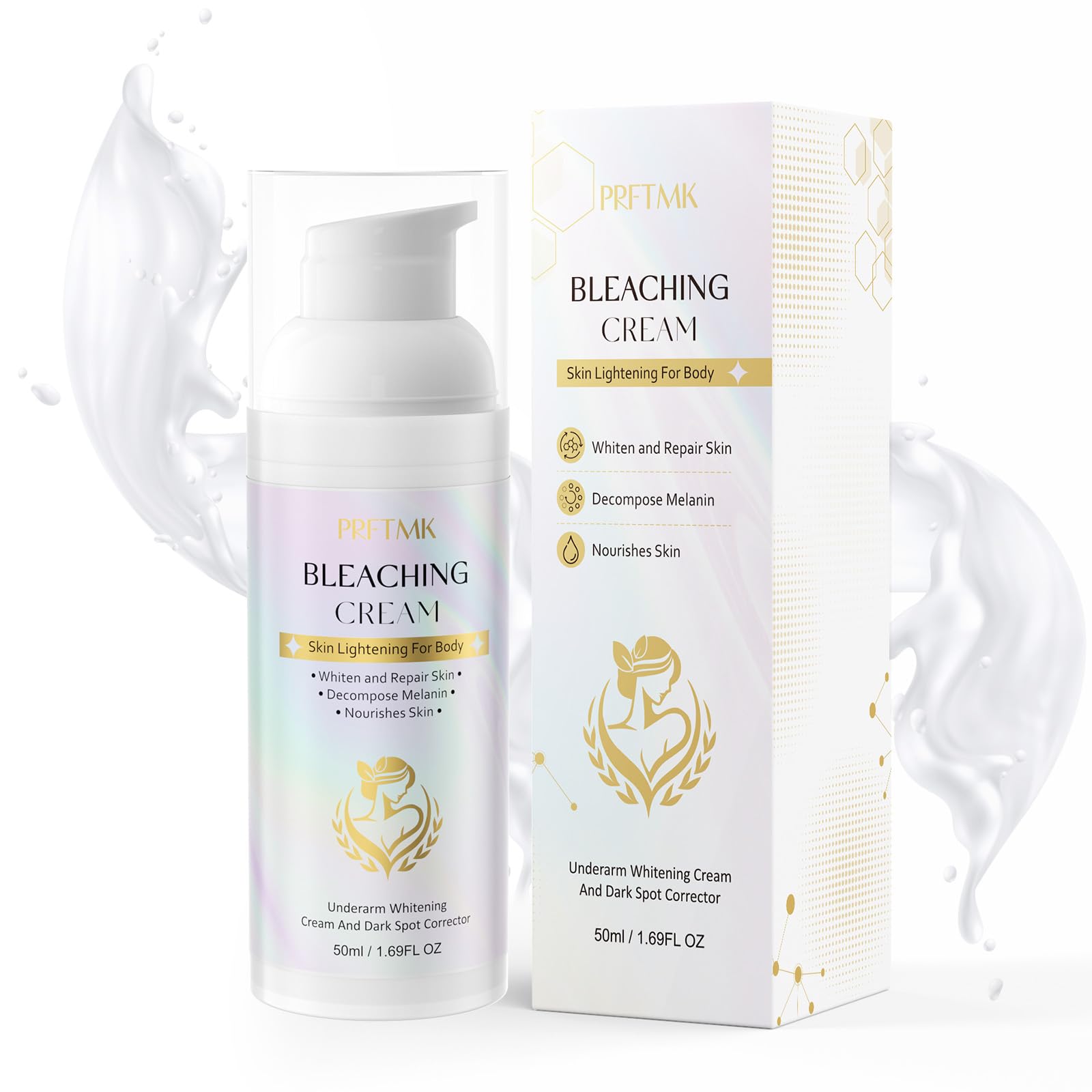 Skin Bleaching Cream - Vitamin C Dark Spot Remover for Underarms, Knees, Elbows & Bikini Line/whitening cream/skin bleach (50ml/1.69FL.OZ)