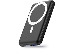 Yiisonger Wireless Power Bank, Slim 10000mAh Magnetic Portable Charger 22.5W PD Fast Charging, Mini Battery Pack QC3.0 LED Display Compatible with iPhone 15/14/13/12 Pro/Mini/Pro Max(Black)