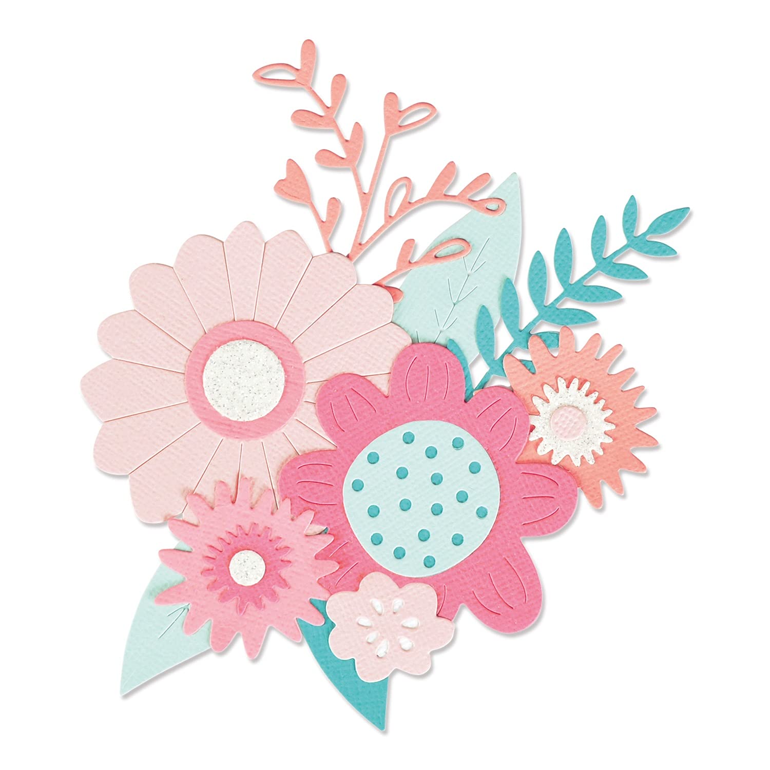 Sizzix Thinlits Die Set Bold Flowers and Florals, One Size 665473