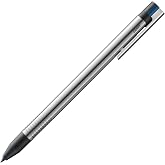 Lamy logo 3-colours - multicoloured ballpoint pen (black, blue, red) with a sight dial mechanism in an elegant stainless steel case - incl ballpoint refills M 21 in black, blue &amp; red