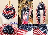 Women Girl Scarves American Flag US Flag Patriotic Theme Scarves