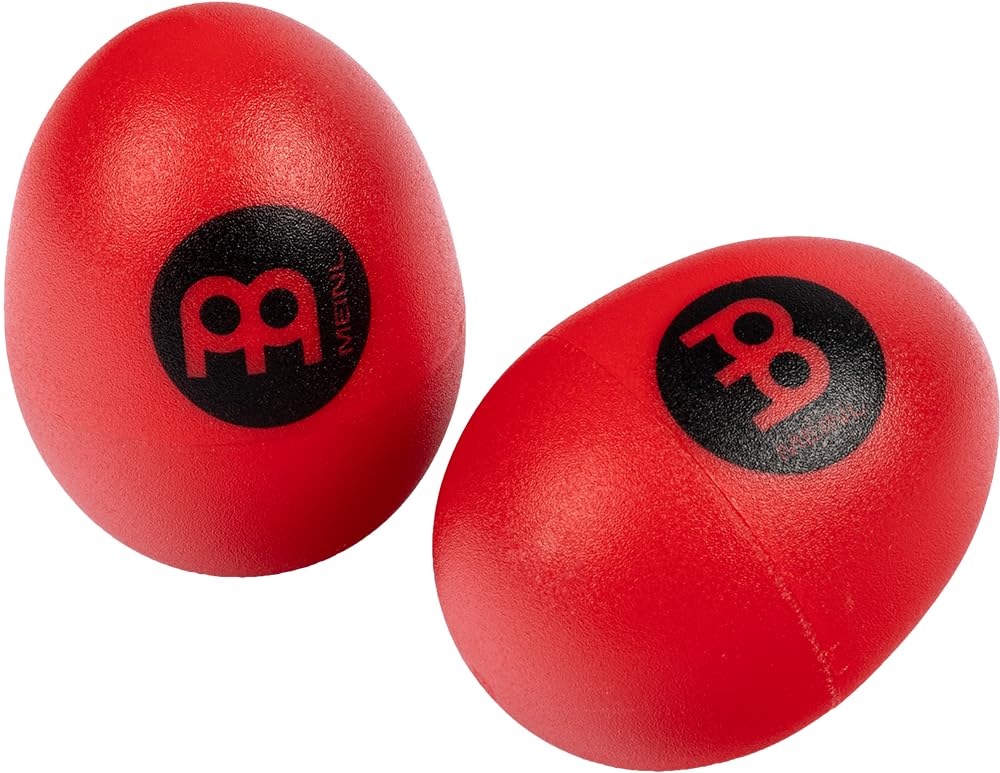 Meinl Percussion Egg Shaker Pair - 2 egg shakers with clear, soft Sound - Musician Gift - Plastic, Red (ES2-R)