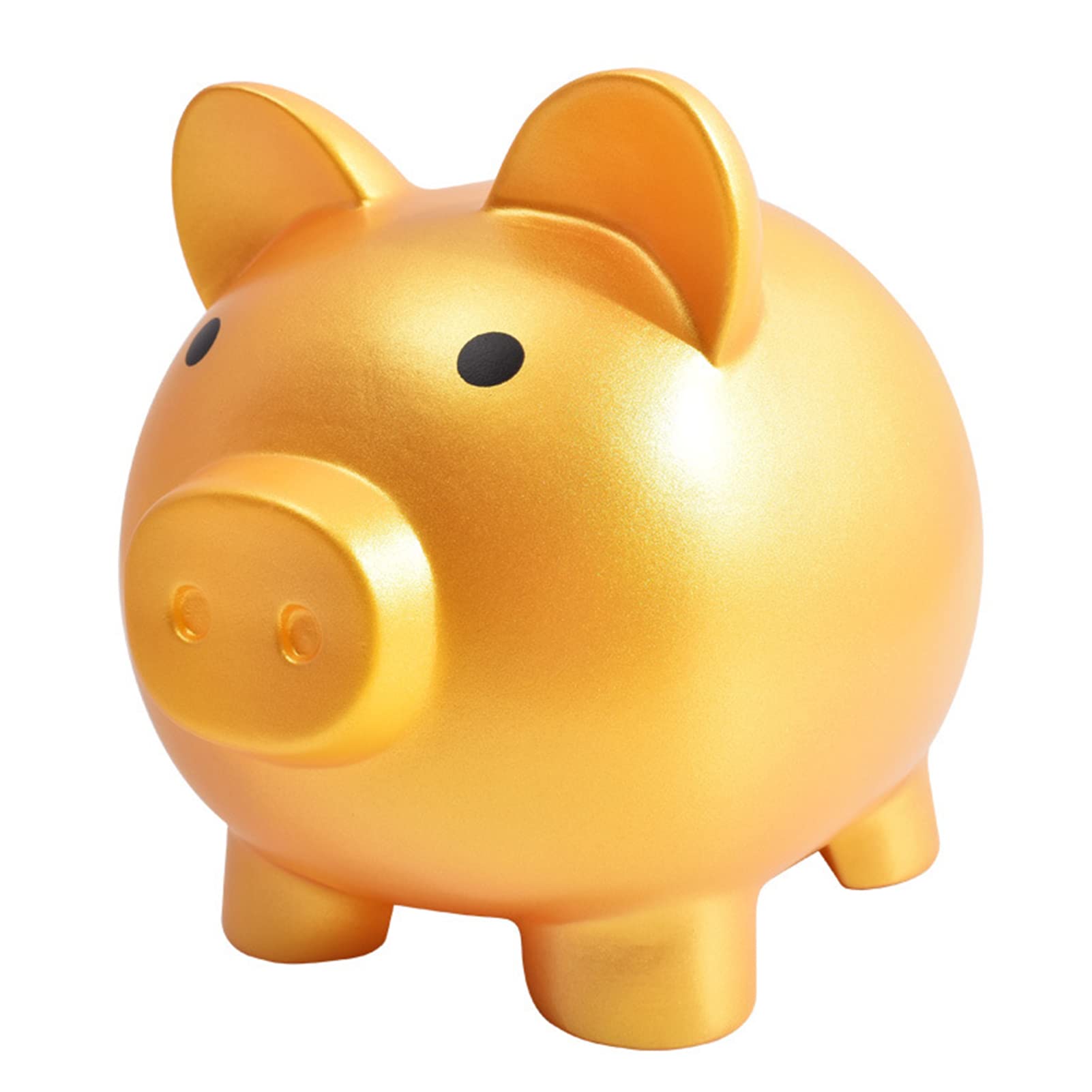 Fuyamp Cute Piggy Bank, Child to Cherish Money, Keepsake Nursery Decor, Cute Coin Money Box Saving Coins Cash Fun Gift for Kids (Gold)