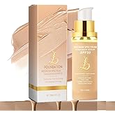 4-in-1 Foundation - Light/Medium Spectrum, Match Skin Color Changed, Waterproof, SPF 50+ Concealers (Medium, Spectrum)