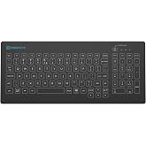 PUREKEYS Medical Keyboard Compact Wireless Black for Hospital, Dentist, Cleanroom, Laboratory and Industrial. Easy to Disinfect Hygienic Flat and Flexible