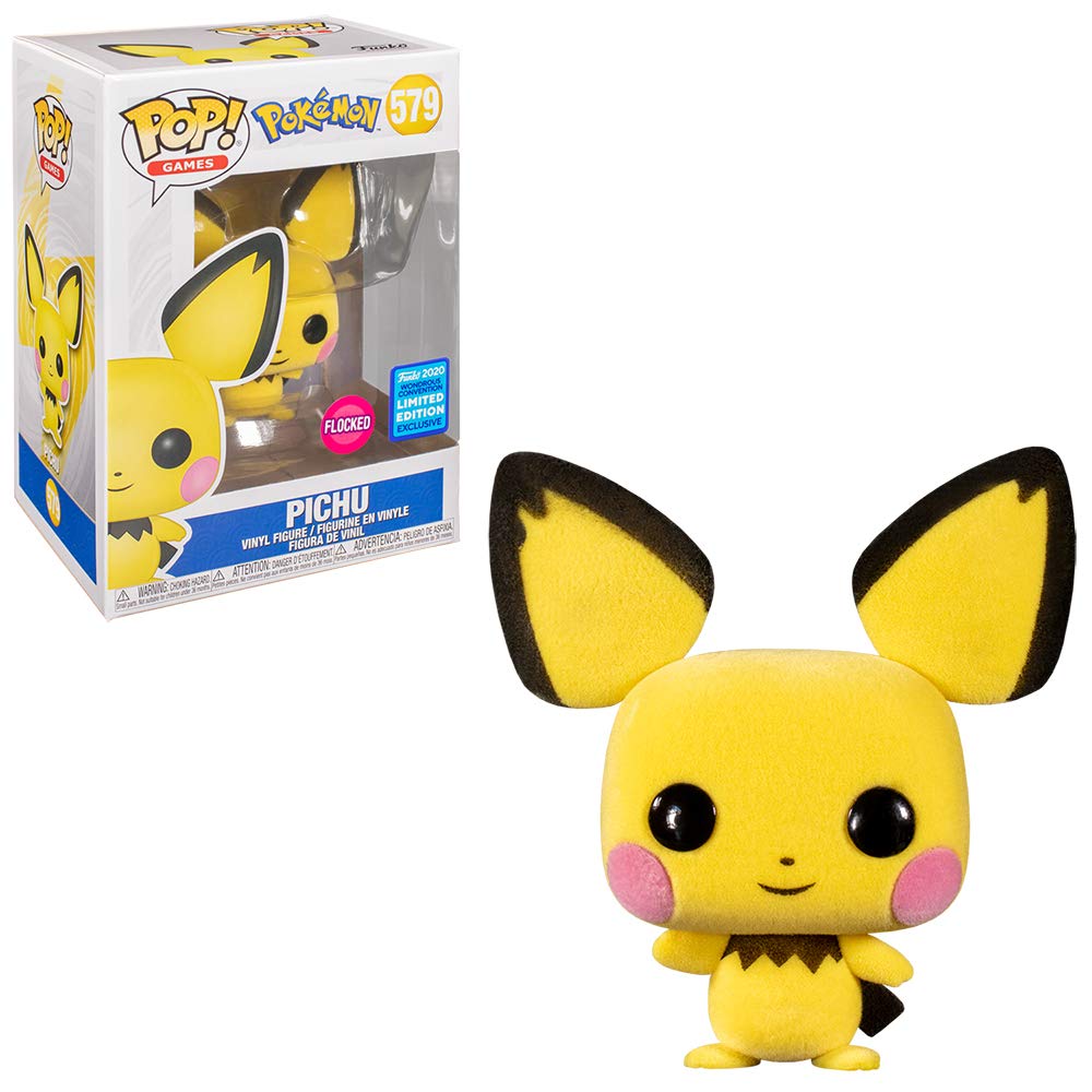 Funko Pop! Games: Pokemon - Pichu (Flocked Wondrous Con 2020 Exclusive) #579