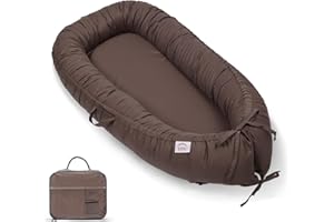 EAQ Baby Lounger, Snuggle Me Lounger, Portable Baby Nest Breathable & Soft, 100% Cotton Baby Lounger Pillow, Safe Baby Bassinet for Co-Sleeping, Nursery, Travel, Playtime