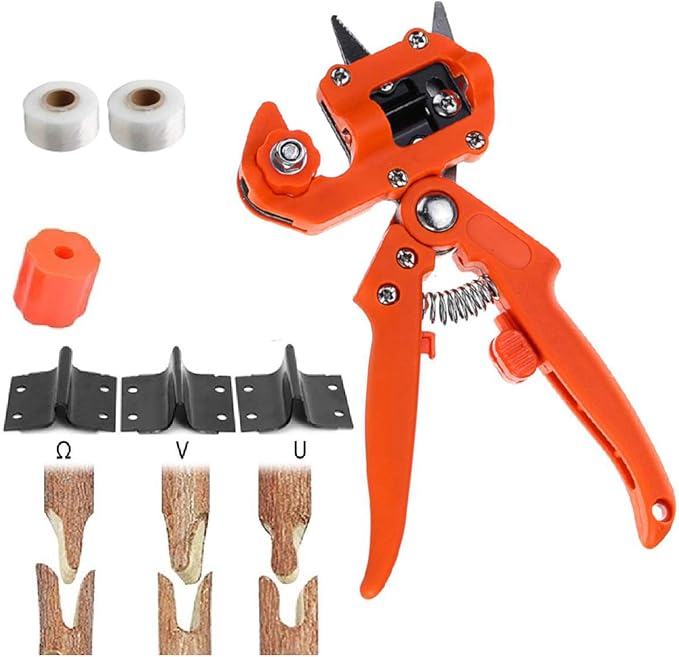 Garden Fruit Tree Grafting Shears, 2In1 Grafting Tools Pruner Kit, V