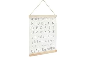 Farmlyn Creek Nursery Wall Decor, Hanging Alphabet Letters and Number Art (13 x 17 In) - Wall Art Educational Posters