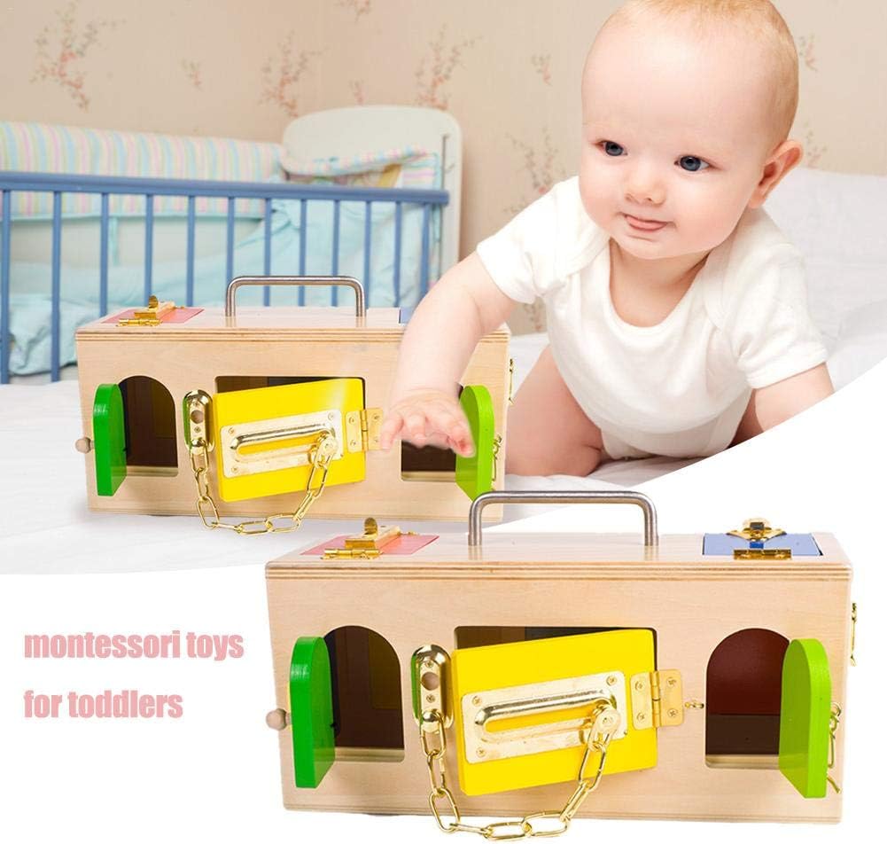 Montessori Colorful Little Lock Box, Materials Lock Set Lock Key Tool