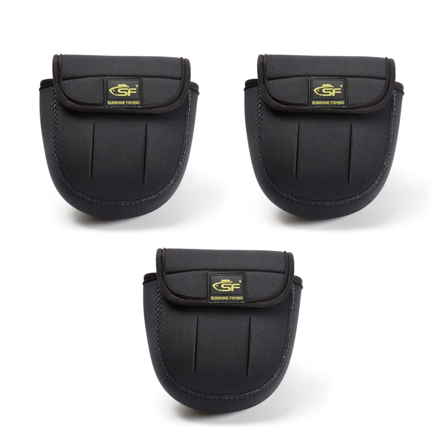 Photo 1 of SF Spinning Reel Cover Case Bag Pouch Glove Fit up to 4000 to 6000 Series Spinning Reels M 3Pcs