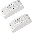 SONOFF Basic R2 10A Smart WiFi Wireless Light Switch, DIY Module for Smart Home Automation Solution, Works with Amazon Alexa & Google Home, Works with IFTTT,2 Pack