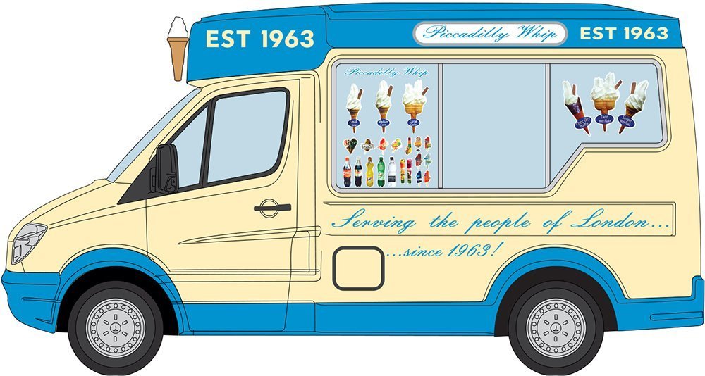 Oxford Diecast WM007 Whitby Mondial Ice Cream Piccadilly Whip
