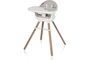 Maxi-Cosi Moa 8-in-1 High Chair, removable kitchen booster, converts to stool, table and chair, easy to clean, Horizon Sand