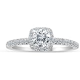 Sk Jewel,Inc1/2ctw Diamond Halo Engagement Ring in 10k White Gold