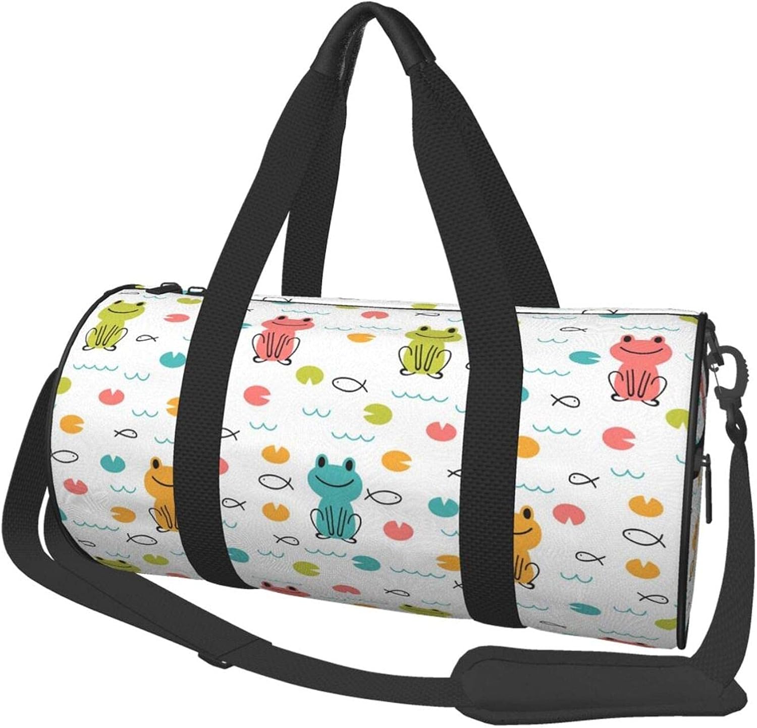 Cute cartoon Canvas Travel Duffel Bag, Sports Tote Gym Bag For Men