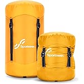 Sportneer Compression Sack, 13L/20L/40L/50L Sleeping Bag Stuff Sack, Tear-Resistant Ultralight Sleeping Bag Compression Sack-Space Saving Gear for Camping Hiking Travel