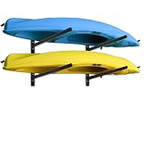 LINGVUM Kayak Storage Rack, Heavy-Duty Kayak Wall Rack Indoor and Outdoor | Adjustable Support Arms and Large Load Capacity, Suitable for Kayak, Canoe, Paddle Board