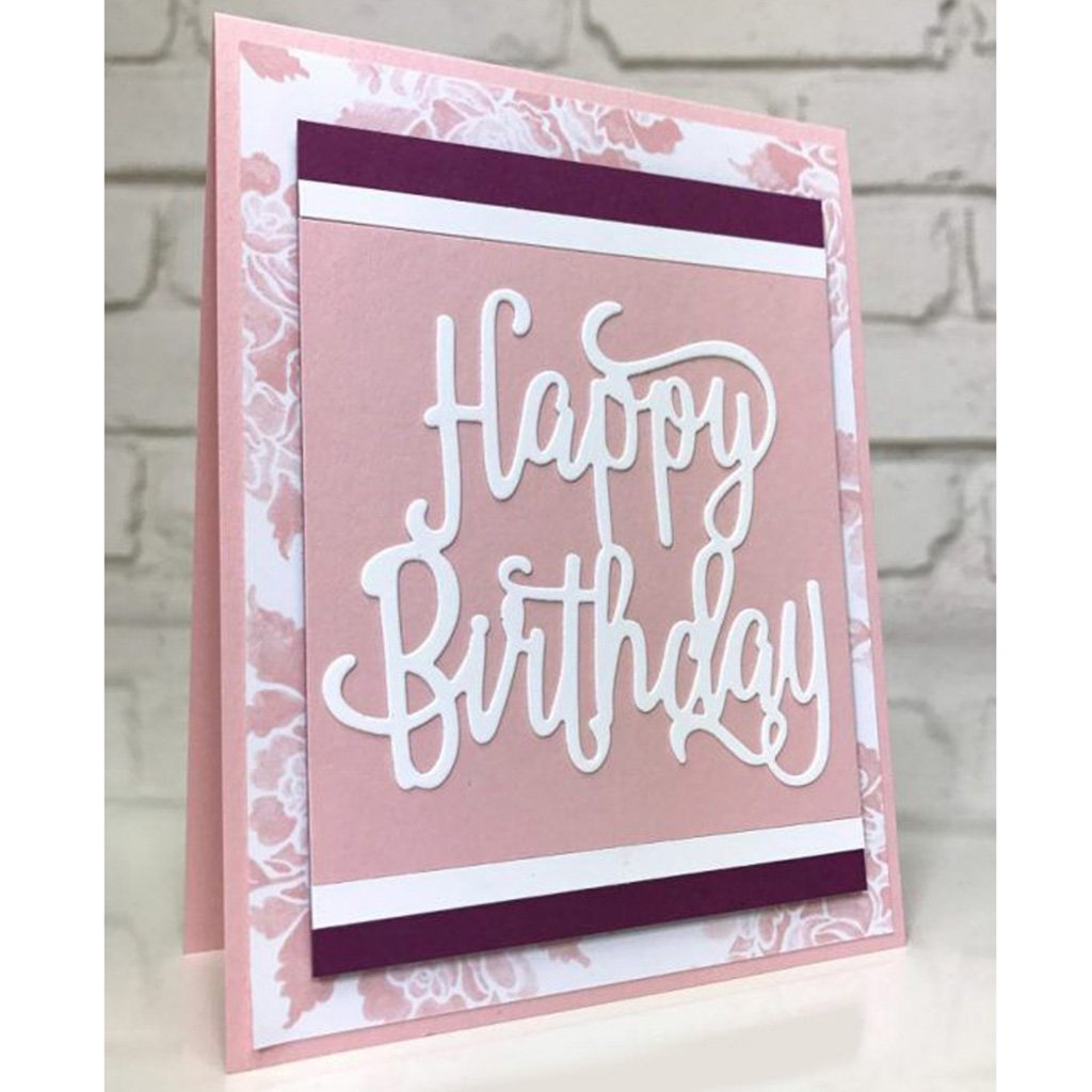 Yyooo Uk Joyeux Anniversaire En Metal De Coupe Dies Pochoirs Diy Album De Scrapbooking Carte De Papier Decor Scrapbooking Cuisine Maison Centroarco Com