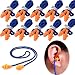 100 pairs Individually Wrapped Non Toxic Soft Silicone Corded Ear Plugs Reusable Hearing Protection Earplugs For Sleeping, Concerts, Music, Shooting, Construction Work, Motor Sports Racing