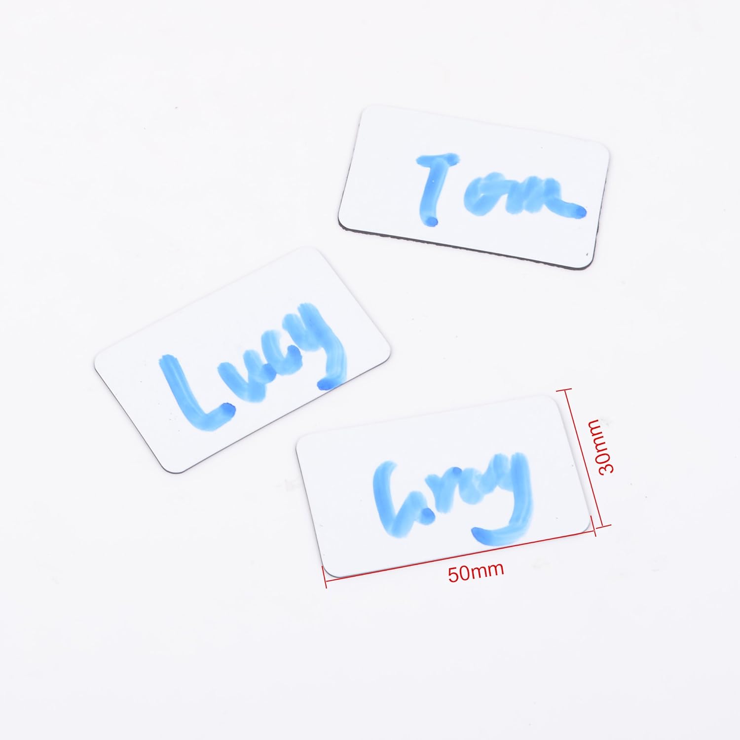 Pack of 20 Rewritable Dry Erase Magnetic Labels