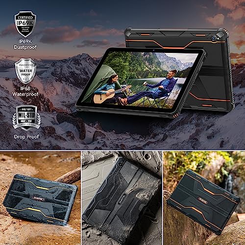OUKITEL RT5 Rugged Android 13 Tablet 10.1 Inch FHD, 14GB+256GB 1TB