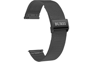 BUREI Metal Mesh Watch Bands for Men Women,20mm Quick Release Watch Bands with Spring Bars,Stainless Steel Replacement Strap