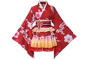 GRACEART Japanese Yukata Kimono Costume Anime Cosplay Robe For Women Girls