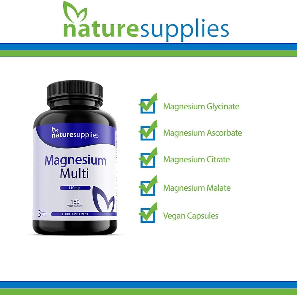 Magnesium Glycinate Supplements 1806mg Vegan 180 Capsules, High Absorption Magnesium Bisglycinate, Citrate - Image 4