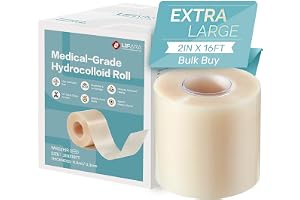 LIFARA Hydrocolloid Roll for Wound Care - Cut-to-Size, Hydrocolloid Patch Bandages with Self-Adhesive, Ultra Absorbent & Wate