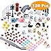 PAXCOO 120 Pcs Fairy Garden Miniature Ornaments Kit for DIY Dollhouse Décor