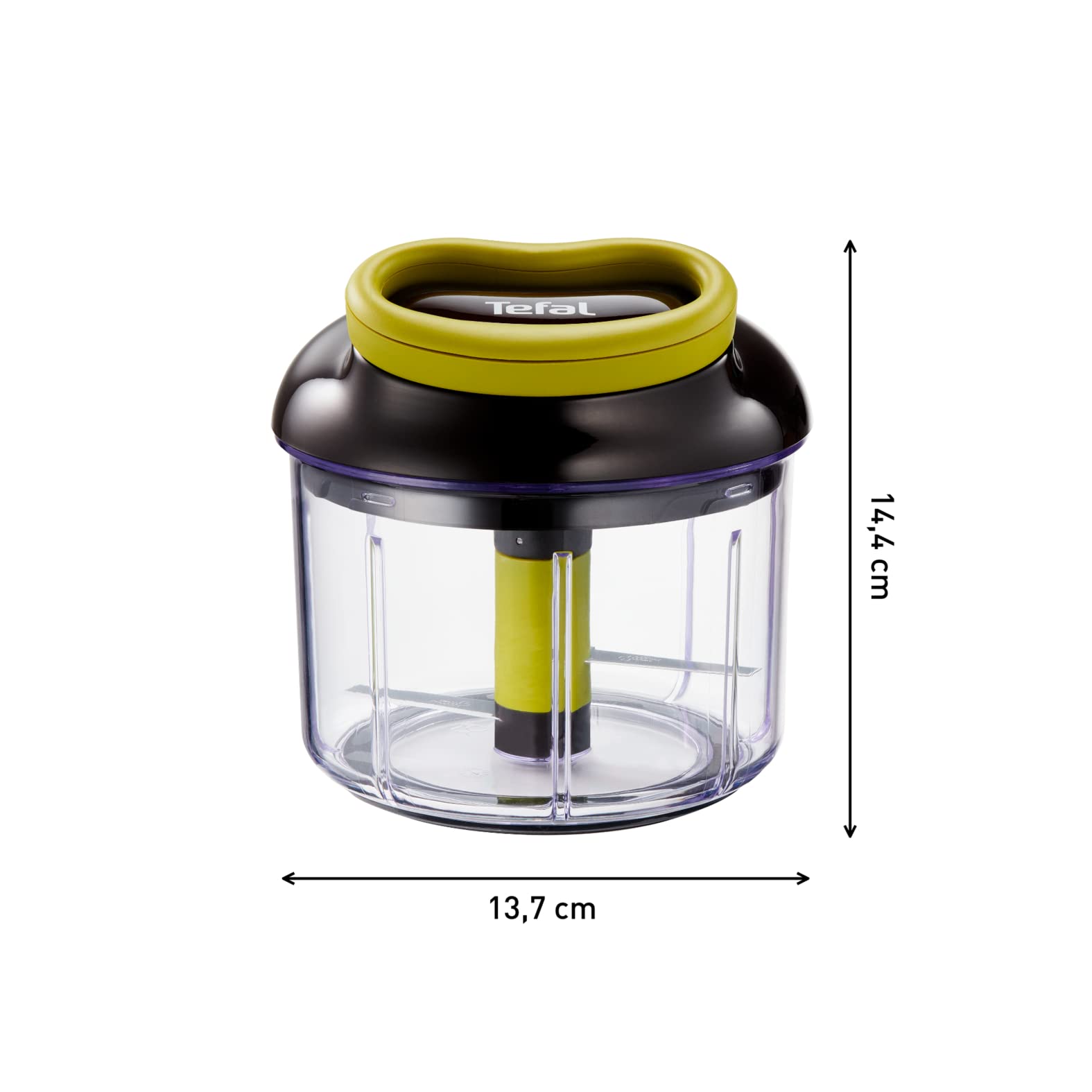 Tefal K13204 Ingenio 5-Sekunden-Zerkleinerer ohne Strom, Fassungsvermögen: 900ml, Multizerkleinerer, Universalzerkleinerer für Gemüse, Obst, Nüsse, Knoblauch, Babynahrung, Schwarz/Grün/Transparent 8