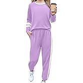 Zaclotre Girls 2 Piece Outfit Fall Long Sleeve Sweatshirt and Jogger Pants with Pockets Kids Tracksuit Sweatsuit Set