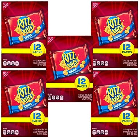 Nabisco Ritz Bits Cheese Munch Packs, 12 oz 12 Count (Pack of 5)