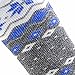 Pure Athlete Kids Ski Socks – Warm Merino Wool Skiing Snowboard Sock for Boys and Girls (1 Pair - Grey/Blue, Small-Medium)
