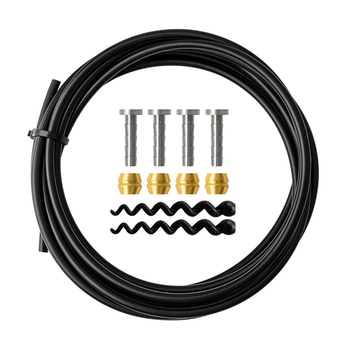 HOUSON 3.0 Meter Bicycle Hydraulic Brake line with Olive Connector Insert, Brake Hose Hydraulic disc Brake Hose Repair kit with Olive Connector Inserts Accessories BH90