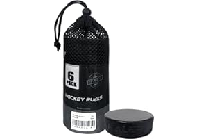 EALER Ice Hockey Pucks – Official Regulation 3″ Diameter × 1″ Thick, Junior Lightweight, Senior & Heavyweight Training Pucks for Practice & Classic Play